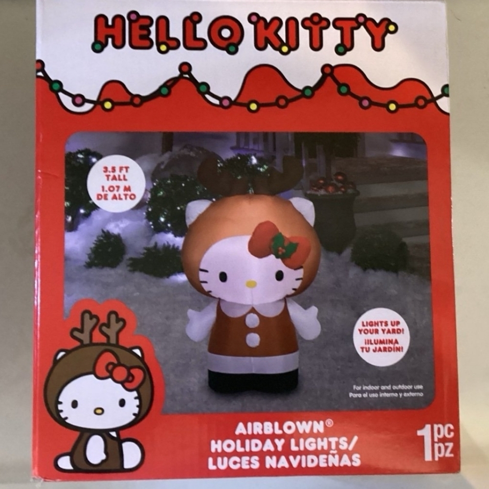 Super Rare Hello Kitty Festive Inflatable with Red and White Accents